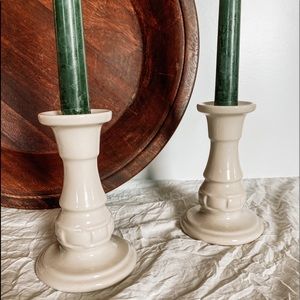 Longaberger ceramic taper holders